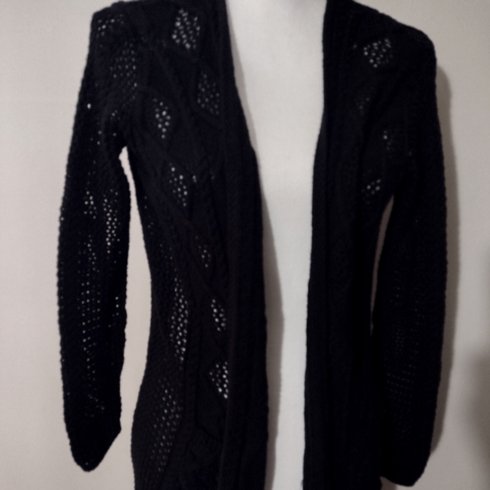 Black Knitted Cardigan Forever 21 Small
